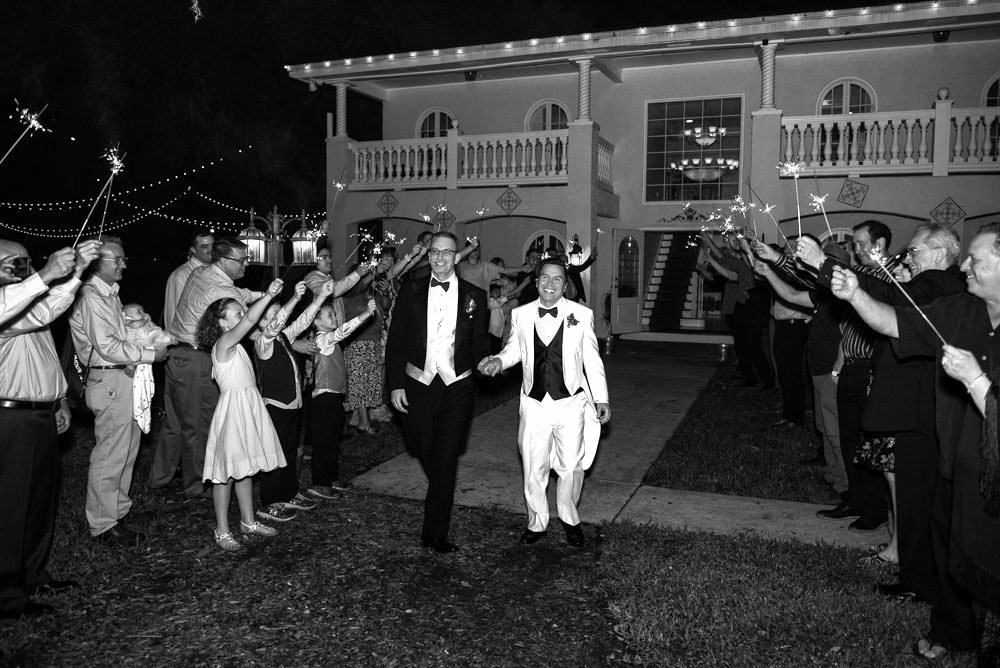 Wedding Tampa Florida Sparkler Exit