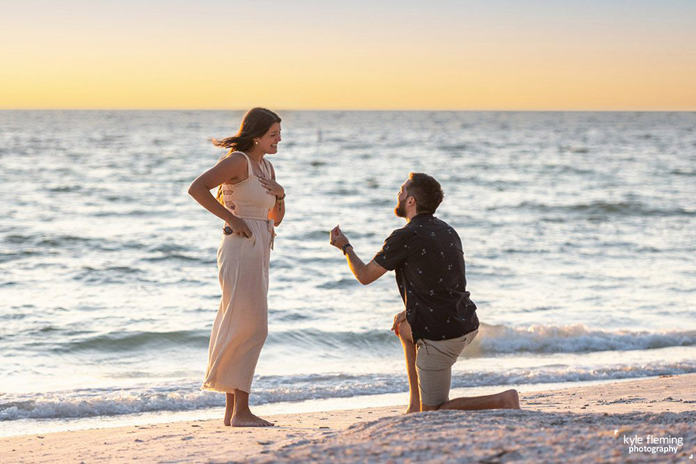 Marriage Proposal, She Said yes, Sunset Beach
