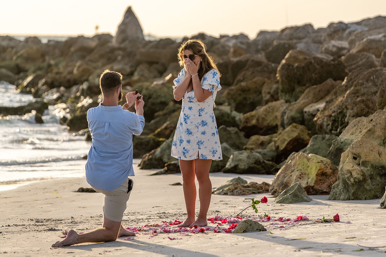 Sand Key Beach Proposal Photography